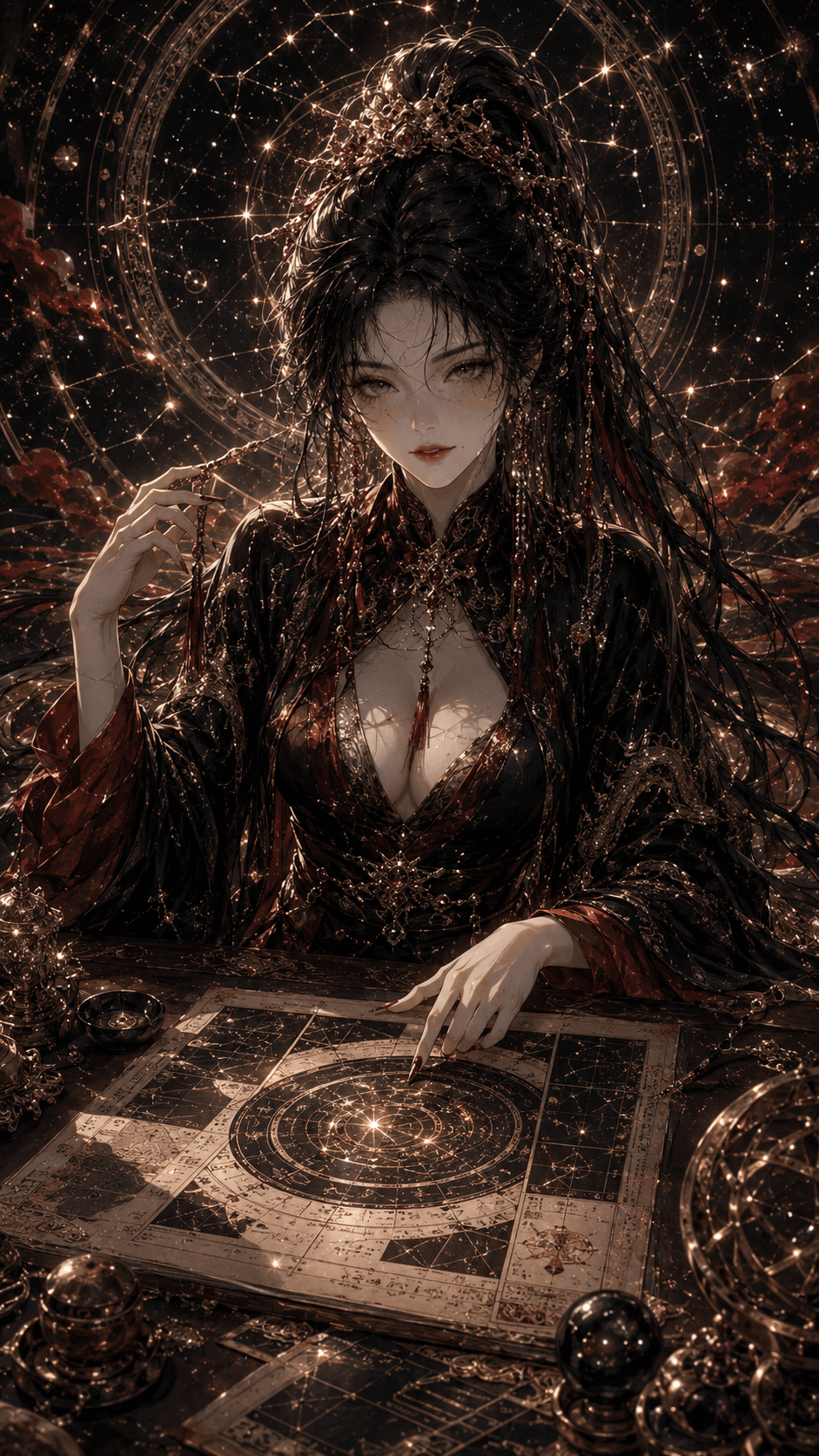 붉은 황궁의 금빛 자미두수 명반
