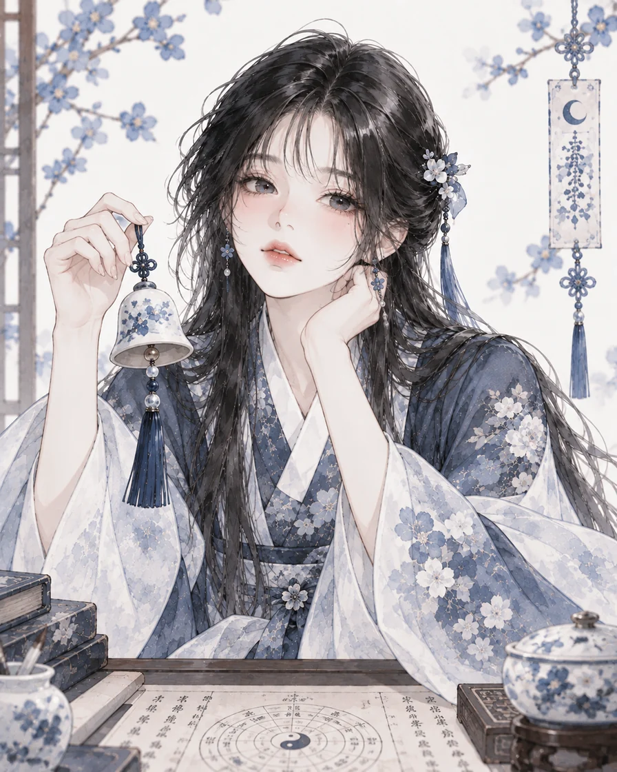 푸른 꽃을 단 연시